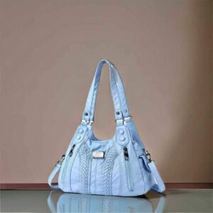 Women's Soft Faux Leather Hobo Tote Bag