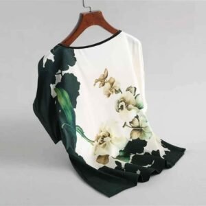Beautiful Fashion #Flora Print # Plus Size #Blouse For Women-2XL