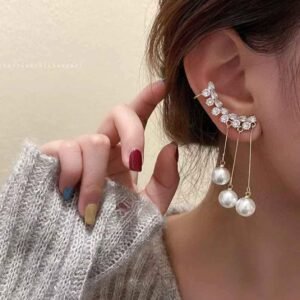 Beautiful pear tassel with crystal earrings