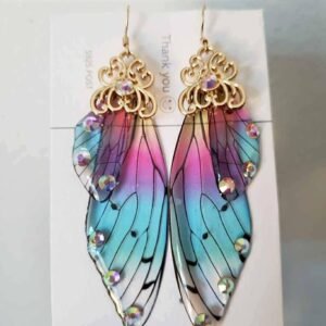 Cute rainbow cicada earrings for ladies