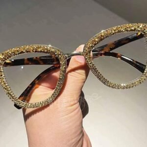 New cute handmade shiny fashion eye glasses for women